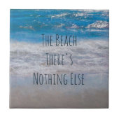 Der Name "Beach Blue White Ocean Waves" Fliese (Vorderseite)