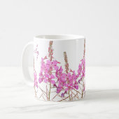 Der Name Becky hübsch rosa floralstylish Kaffeetasse (Vorderseite Links)