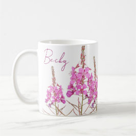 Der Name Becky hübsch rosa floralstylish Kaffeetasse