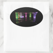 Der Name Betty in 3D-Leuchten Ovaler Aufkleber (Tasche)