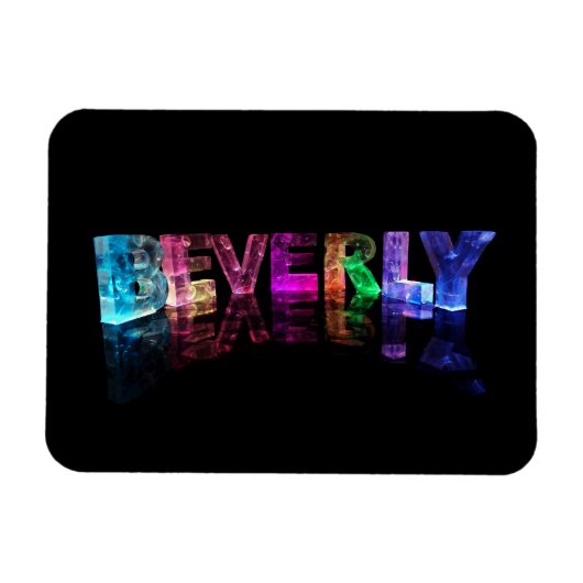 Der Name Beverly in 3D Lights Magnet (Horizontal)