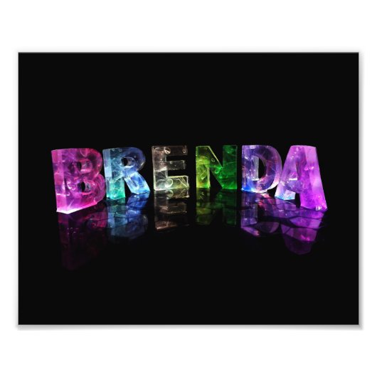 Der Name Brenda in 3D-Leuchten Fotodruck (Vorne)