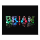 Der Name Brian in 3D Lights Fotodruck (Vorne)