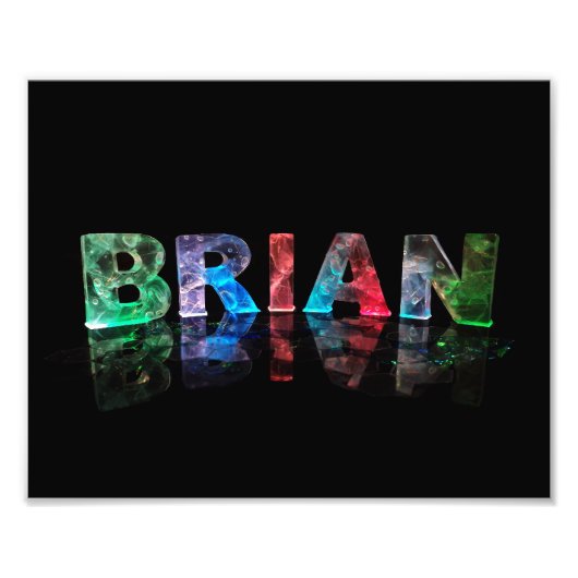 Der Name Brian in 3D Lights Fotodruck (Vorne)