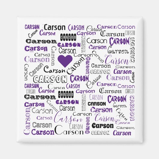 Der Name Carson Magnet (Vorne)