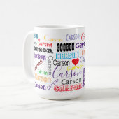 Der Name Carson Tasse (Vorderseite Links)