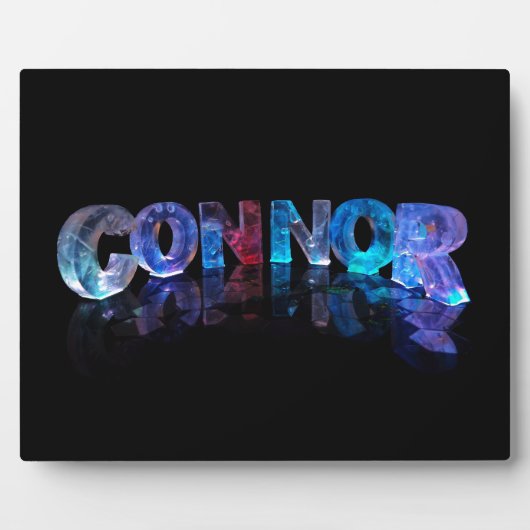 Der Name Connor in 3D Lights Fotoplatte (Vorderseite)