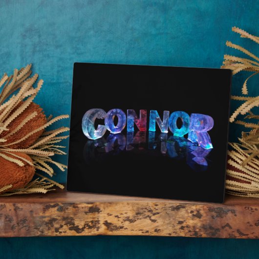 Der Name Connor in 3D Lights Fotoplatte (Seite)