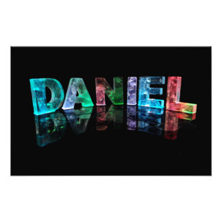 Der Name Daniel in 3D-Leuchten (Foto) Fotodruck