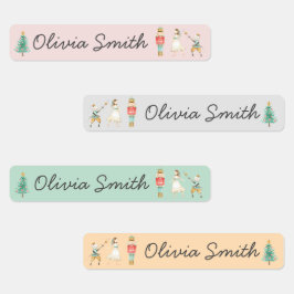 Der Name der Nutcracker Weihnachtsschule Etiketten