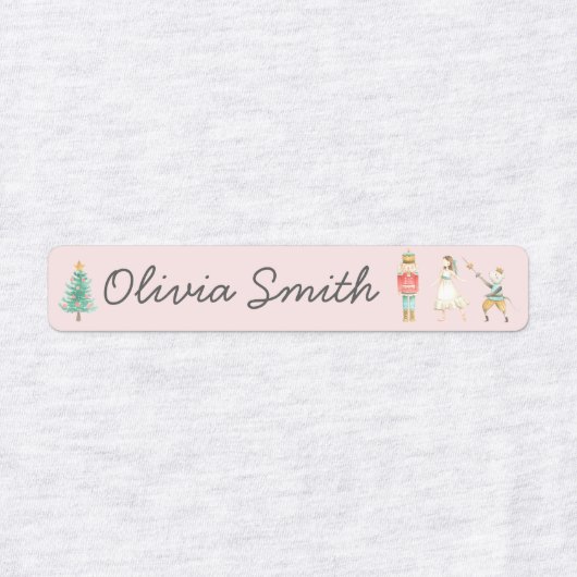 Der Name der Nutcracker Weihnachtsschule Etiketten (Design 1)