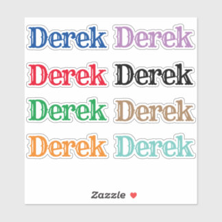 Der Name Derek Aufkleber