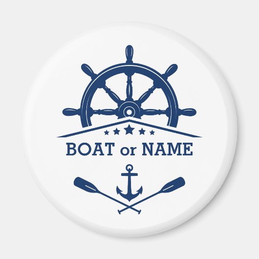 Der Name des Bootes oder die Oars des Textankers w Magnet (Vorne)