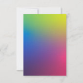 Der Name des bunt-bunten Retro-Kindes ist von weit Mitteilungskarte (Rückseite)