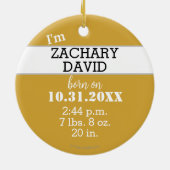 Der Name des Geburtsstaates hallo auf die Welt Gol Keramik Ornament (Hinten)