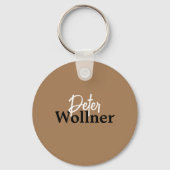 Der Name des Gitarrenspielers hellbraun Schlüsselanhänger (Rückseite)