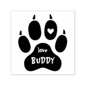 Der Name des Hundes Funny Pet Print Heart & Signat Permastempel (Design)