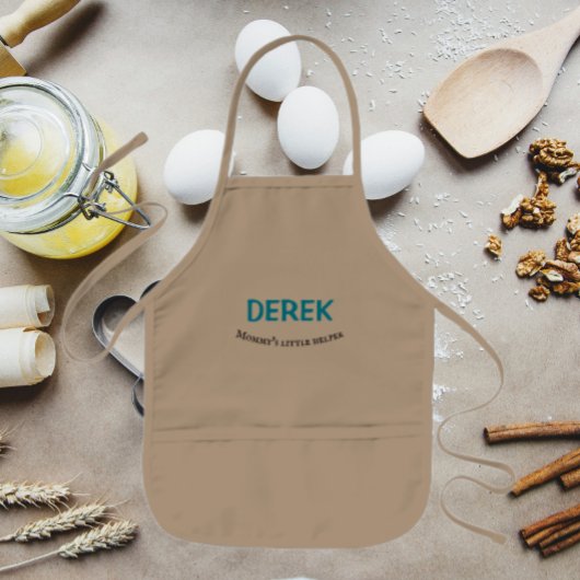 Der Name des kleinen Helferboys Kinderschürze