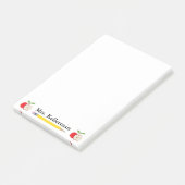 Der Name des Lehrers mit Äpfeln und zeichnen 4 x 6 Post-it Klebezettel (angewinkelt)
