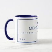 Der Name des modernen Berufs Blau Tasse (Links)
