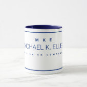 Der Name des modernen Berufs Blau Tasse (Zentrum)