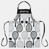Der Name des modernen Black & Grey Tennis Vaters C Schürze (Vorderseite)
