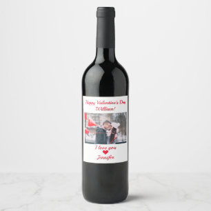 Der Name des modernen, glücklichen Valentinstag b Weinetikett