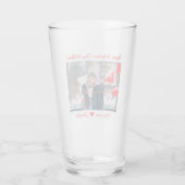 Der Name des modernen, glücklichen Valentinstag be Glas (Rückseite)