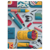 Der Name des modernen Musters "Zurück zu Schulmate Klemmbrett (Rückseite)