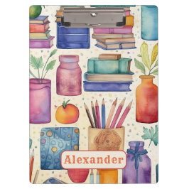 Der Name des modernen Musters "Zurück zu Schulmate Klemmbrett