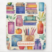 Der Name des modernen Musters "Zurück zu Schulmate Mousepad (Vorne)