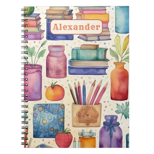 Der Name des modernen Musters "Zurück zu Schulmate Notizblock (Vorderseite)