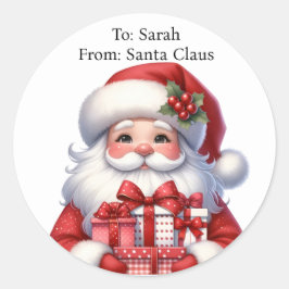 Der Name des niedlichen Weihnachtskindernamens Gro Runder Aufkleber