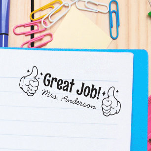 Der Name des personalisierten Lehrers "Großer Job" Permastempel