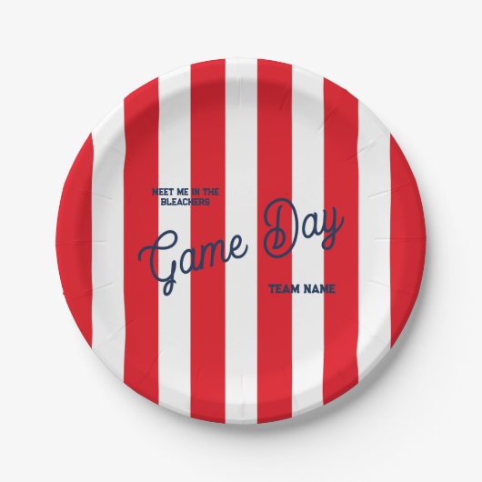 Der Name des Teams trifft mich in den Blechers Red Pappteller (Vorderseite)