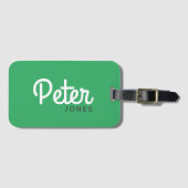 Der Name eines feinen Skripts ist einfach, hell gr Gepäckanhänger (Vorderseite (Horizontal))