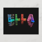 Der Name Ella in 3D Lights (Foto) Postkarte (Vorderseite)