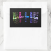 Der Name Ellie in 3D-Leuchten (Foto) Rechteckiger Aufkleber (Tasche)