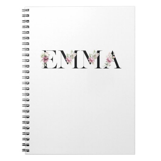 Der Name Emma. Weibliche Namen. Notizblock (Vorderseite)
