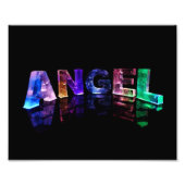 Der Name Engel in 3D-Leuchten Fotodruck (Vorne)