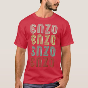 Der Name Enzo in der Vintagen Diskothek Retro T-Shirt