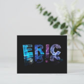 Der Name Eric in 3D-Leuchten (Foto) Postkarte (Stehend Vorderseite)