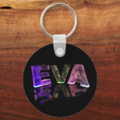 Der Name Eva in 3D-Leuchten (Foto) Schlüsselanhänger (Vorderseite)