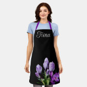 Der Name Fiona hübscher lila Trend Schürze (Getragen)