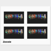 Der Name Gabriella in 3D-Leuchten (Foto) Rechteckiger Aufkleber (Blatt)