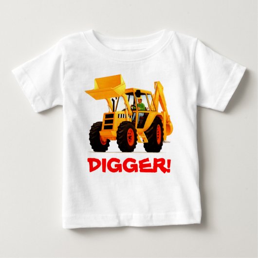 Der Name-Gelb-Gräber des Kindes Baby T-shirt (Vorderseite)