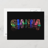 Der Name Gianna in 3D-Leuchten (Foto) Postkarte (Vorne/Hinten)