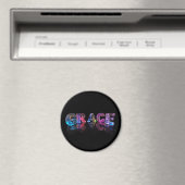 Der Name Grace in 3D-Leuchten (Foto) Magnet (In Situ (Geschirrspüler))