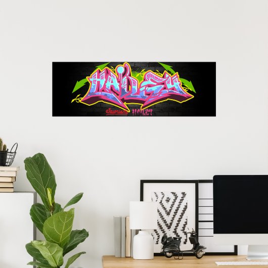 Der Name Hailey in Graffiti Poster (Heimbüro)