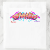 Der Name Hannah in Graffiti-Rectangle Stickers (Tasche)